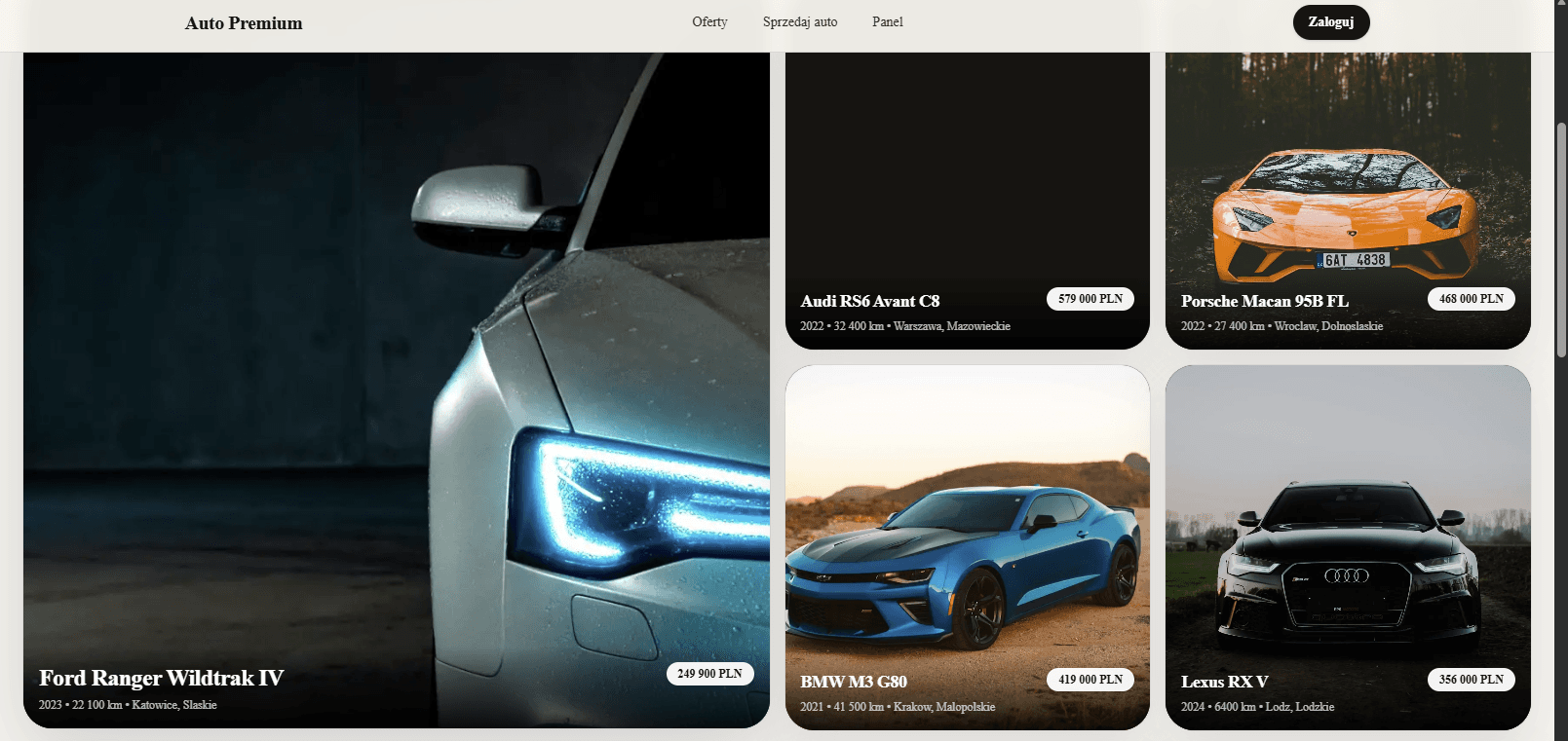 Widok ofert premium preview